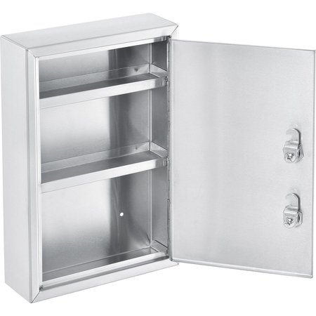 GLOBAL INDUSTRIAL Stainless Steel Compact Medical Security Cabinet with Double Key Locks 670149SS